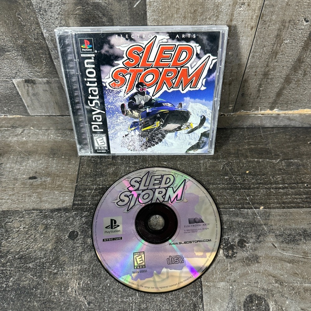 Sled Storm PS1 (Sony PlayStation 1, 1999) Black Label Complete, Tested